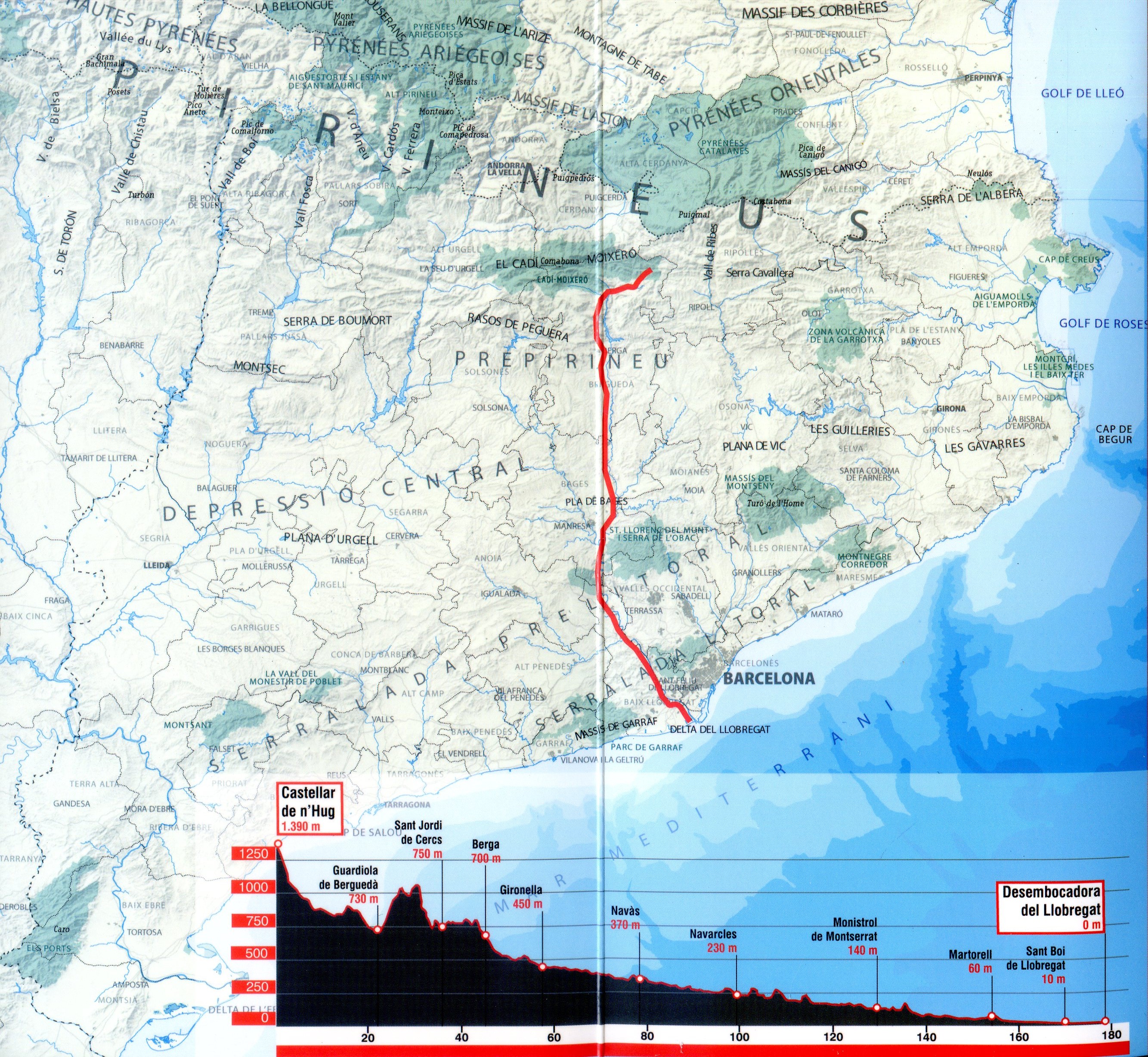 GR 270 Catalunya : El Camí del Llobregat : De Castellar de n'Hug al delta del Llobregat - Miniatura 2